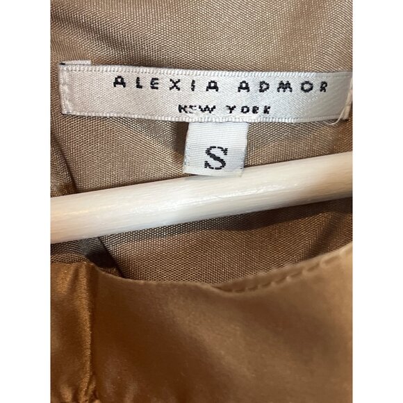 Alexia Admor Tan Lace Sheath Mini Dress S Cocktail Evening - Picture 7 of 8